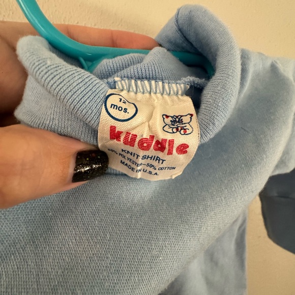 Vintage KUDDLE Blue Turtle Neck Made in USA 12 Monthss - Picture 5 of 5